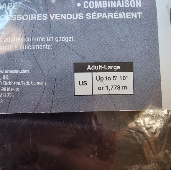 Adult Vampire Party Suit Men's Size L - Picture 6 of 7